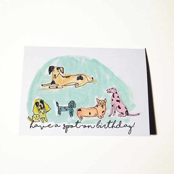 Spotty Dog Birthday Card
